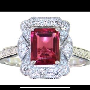 Antique Style 1.59 ct Ruby & Diamond Ring